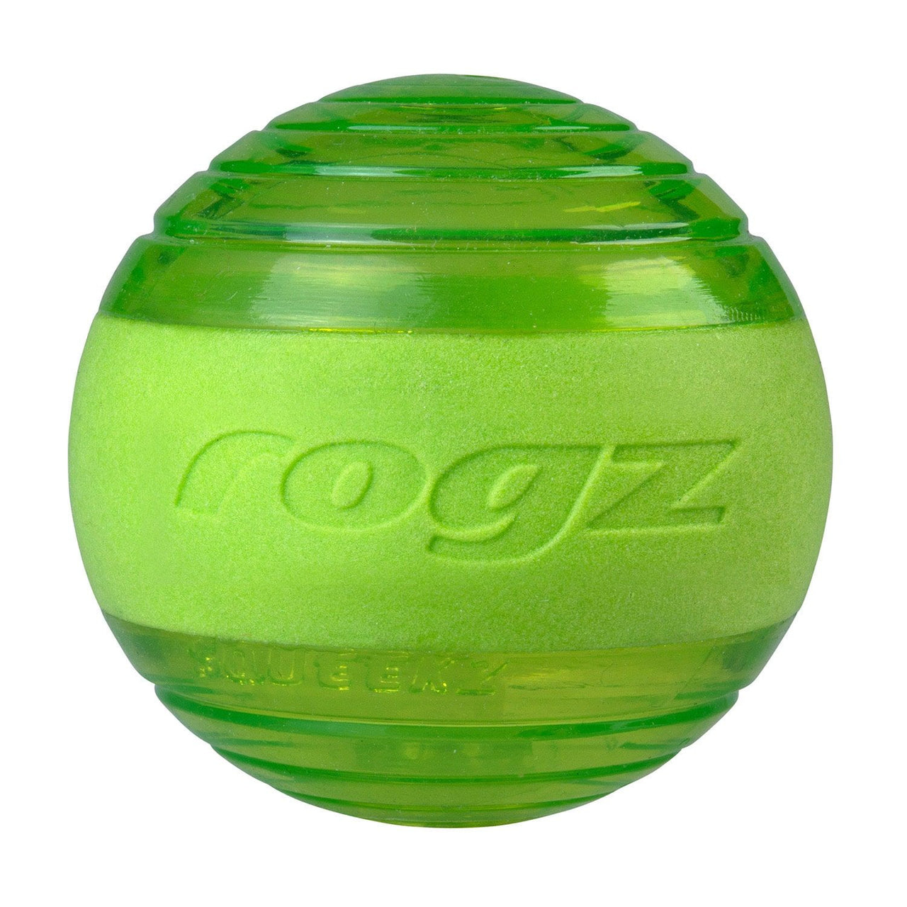 Rogz Squeekz Fetch Ball Dog Toy - LIME