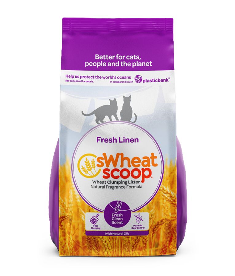 sWheat Scoop Fresh Linen Natural Fragrance Formula Fast Clumping Cat Litter - 5.44KG