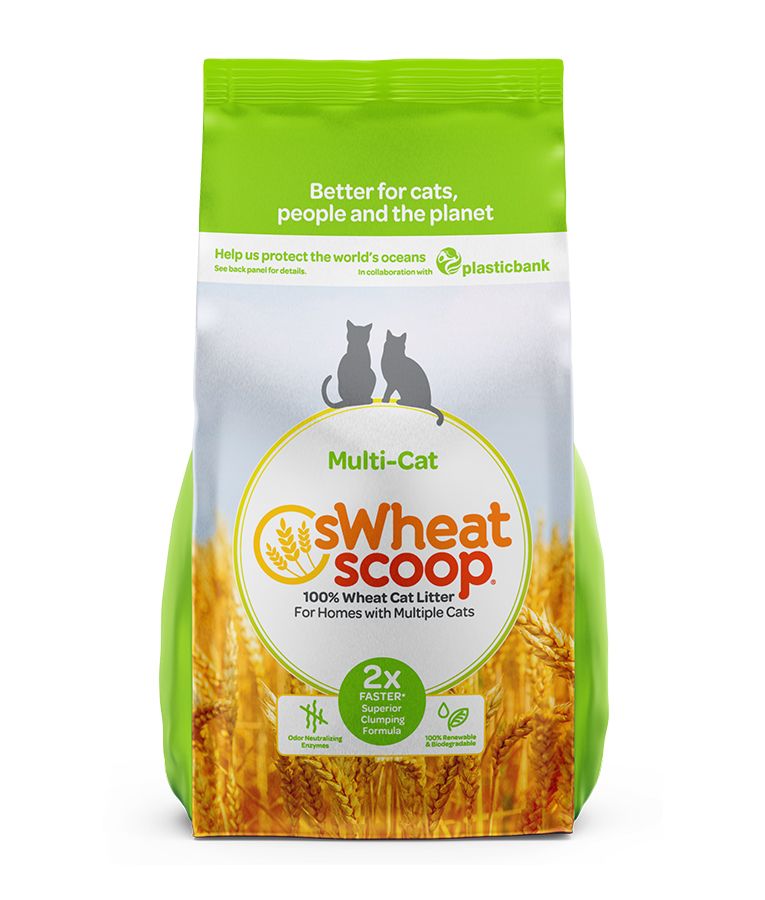 sWheat Scoop Multi-Cat All Natural Wheat Superior Fast Clumping Cat Litter - 11.33KG