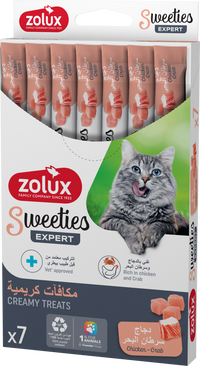 Sweeties Creamy Stick for Cats, Chicken Crab, 7 pcs/box