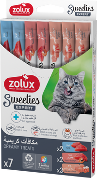 Sweeties Creamy Stick for Cats, Mixed of Tuna, Crabs & Shrimp, 7 pcs/box