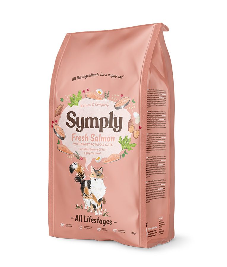 Symply Fresh Salmon All Lifestages Dry Cat Food - 1.5kg