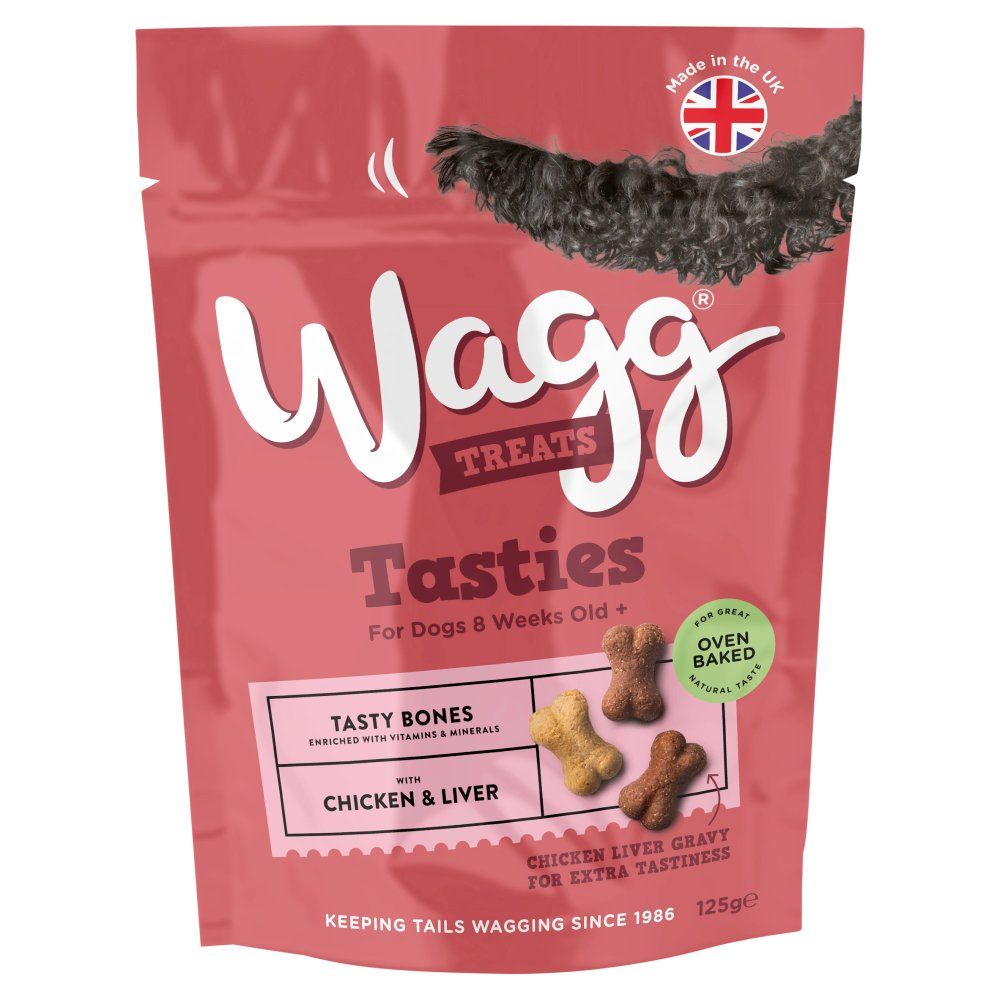 Wagg Tasties Chicken & Liver Tasty Bones Oven Baked Dog Treats 125g - 125g