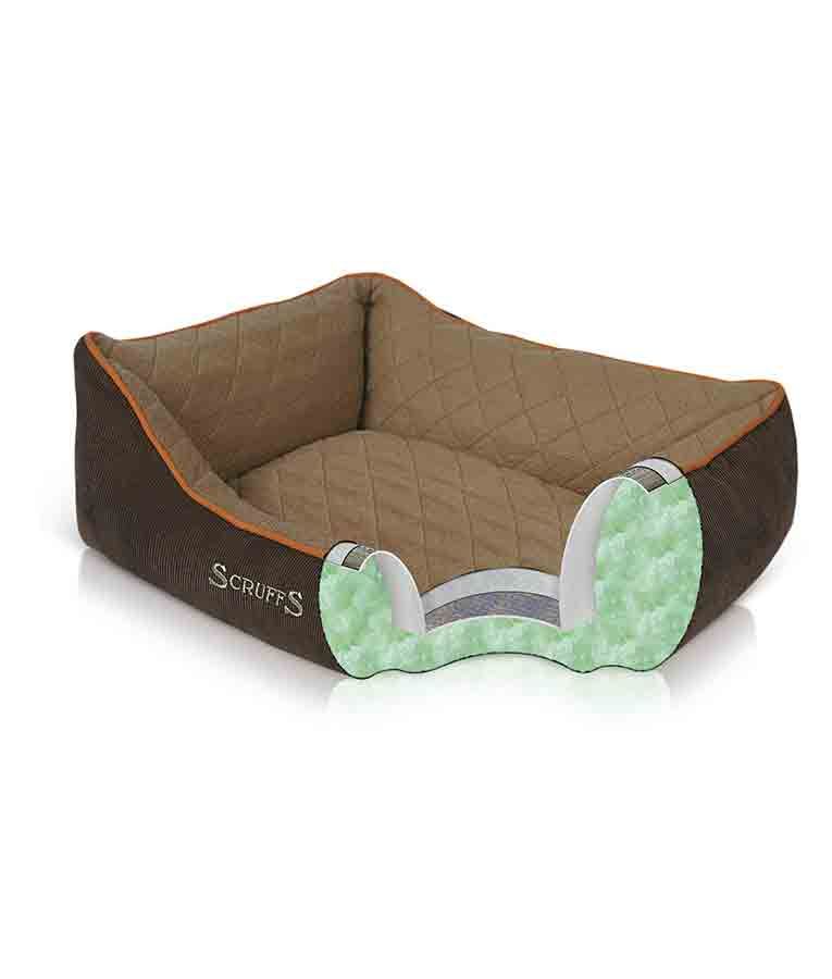 Scruffs Thermal Box Dog Bed - BROWN Medium