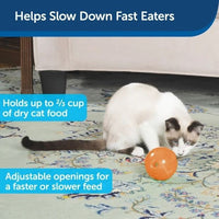 PetSafe SlimCat Interactive Feeder Ball Cat Toy - Orange