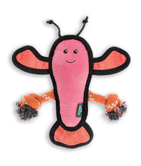 Thumbnail for Beco Pets Rough & Tough Lobster Recycled Dog Toy - PINK MEDIUM