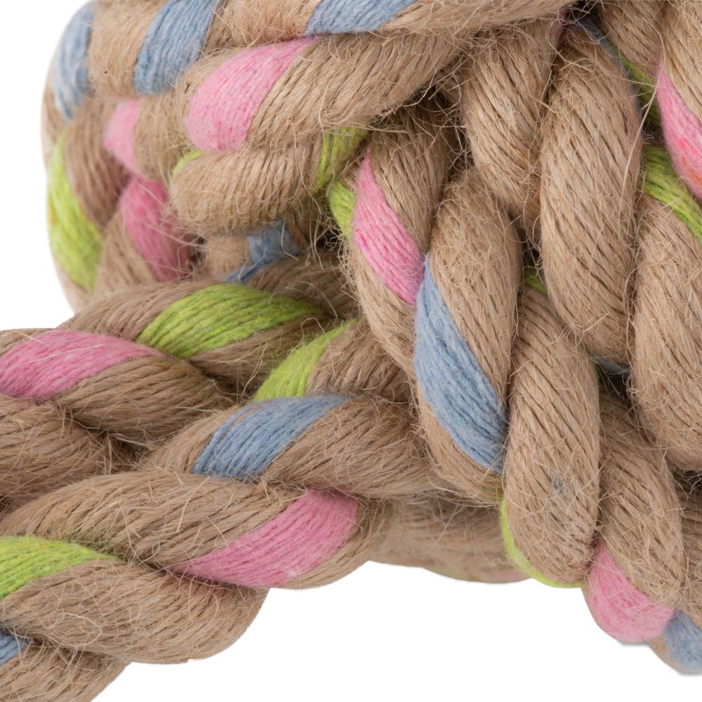Beco Pets Hemp Rope Ball on Loop Dog Toy - LARGE