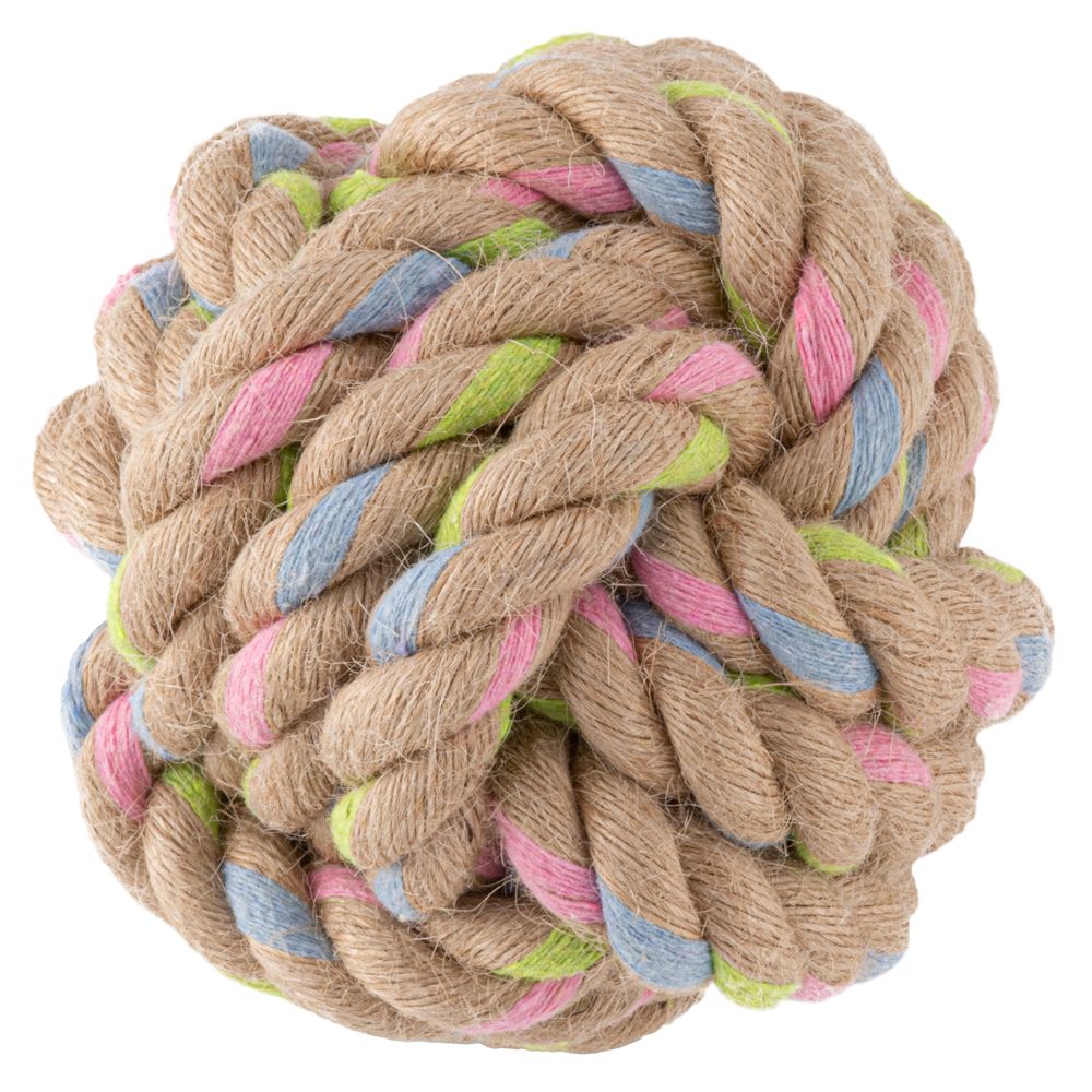 Beco Pets Hemp Rope Ball on Loop Dog Toy - LARGE