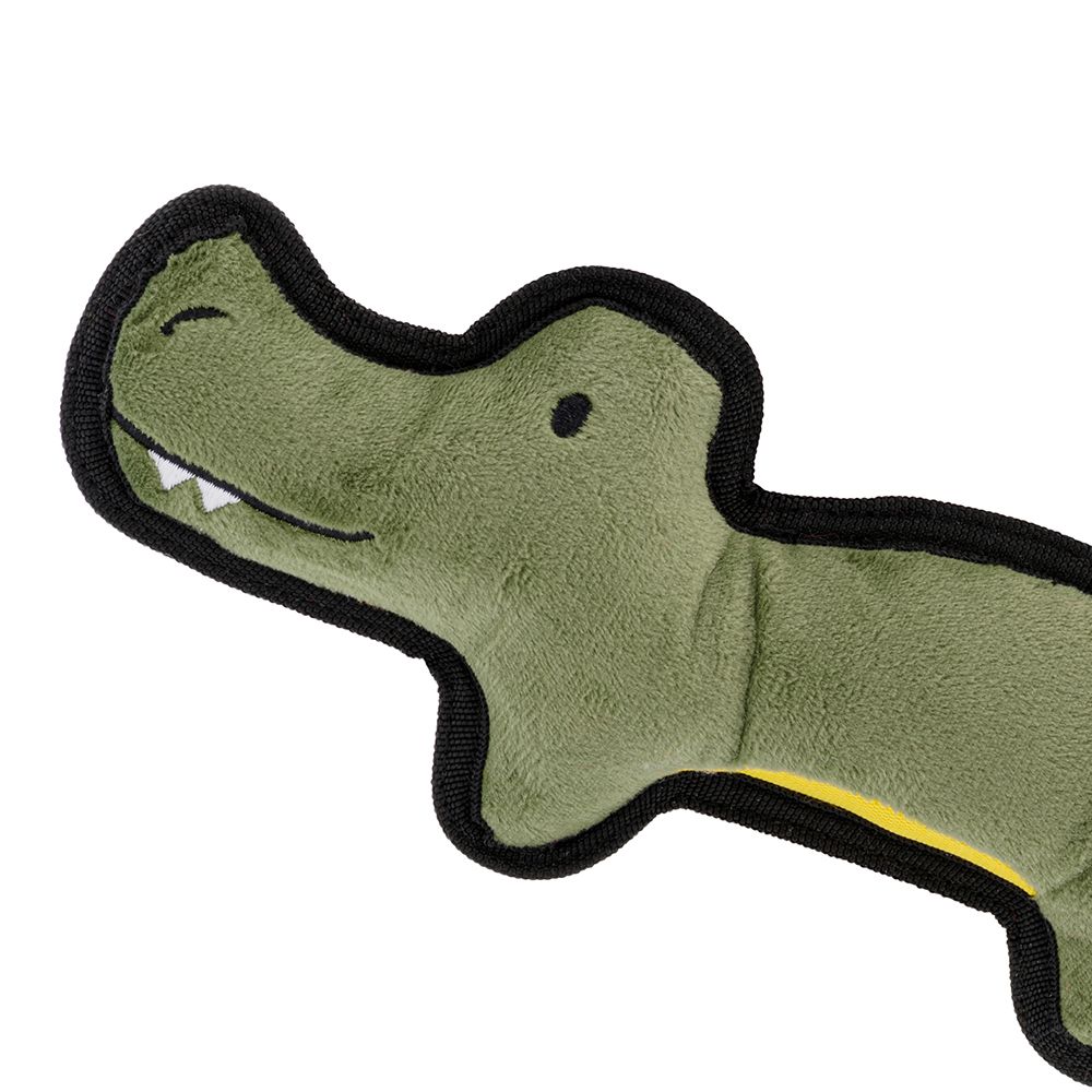 Beco Pets Rough & Tough Crocodile Recycled Dog Toy - GREEN MEDIUM