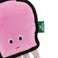 Thumbnail for Beco Pets Rough & Tough Octopus Recycled Dog Toy - PINK MEDIUM