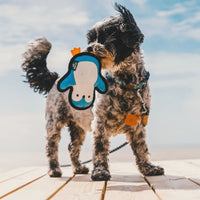 Thumbnail for Beco Pets Rough & Tough Penguin Recycled Dog Toy - Blue Small