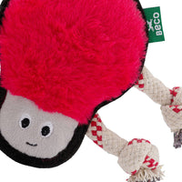 Thumbnail for Beco Pets Rough & Tough Spider Recycled Dog Toy - RED MEDIUM