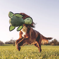 Thumbnail for Beco Pets Rough & Tough Turtle Recycled Dog Toy - GREEN MEDIUM