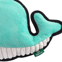 Thumbnail for Beco Pets Rough & Tough Whale Recycled Dog Toy - BLUE MEDIUM