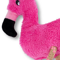 Thumbnail for Beco Pets Dual Material Soft Flamingo Recycled Dog Toy - PINK LARGE