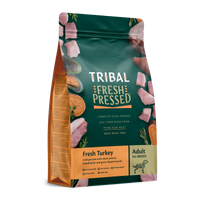 Thumbnail for Tribal Fresh Pressed Complete Fresh Turkey Adult Dry Dog Food - 12kg