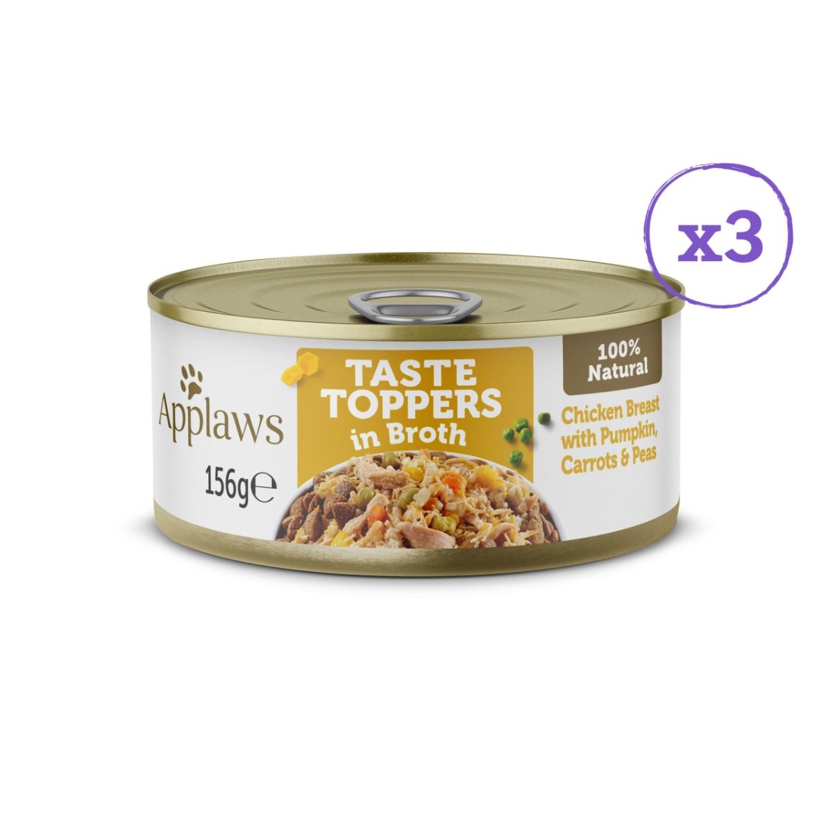Applaws Taste Topper in Broth Chicken Selection Wet Dog Food 8 x 156g Tins -