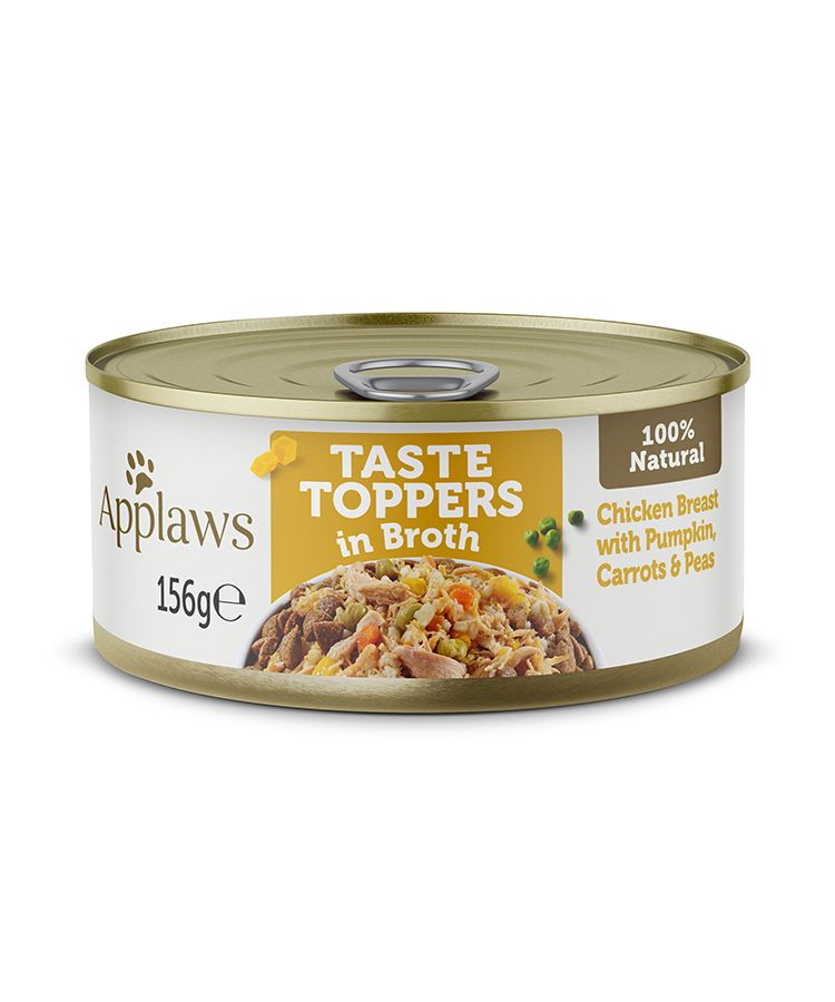 Applaws Taste Toppers in Broth Chicken with Vegetables Wet Dog Food 156g Tin - 156G