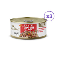 Applaws Taste Toppers in Jelly Selection Wet Dog Food 8 x 156g Tins -