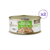 Applaws Taste Toppers in Gravy Chicken Selection Wet Dog Food 8 x 156g Tins -