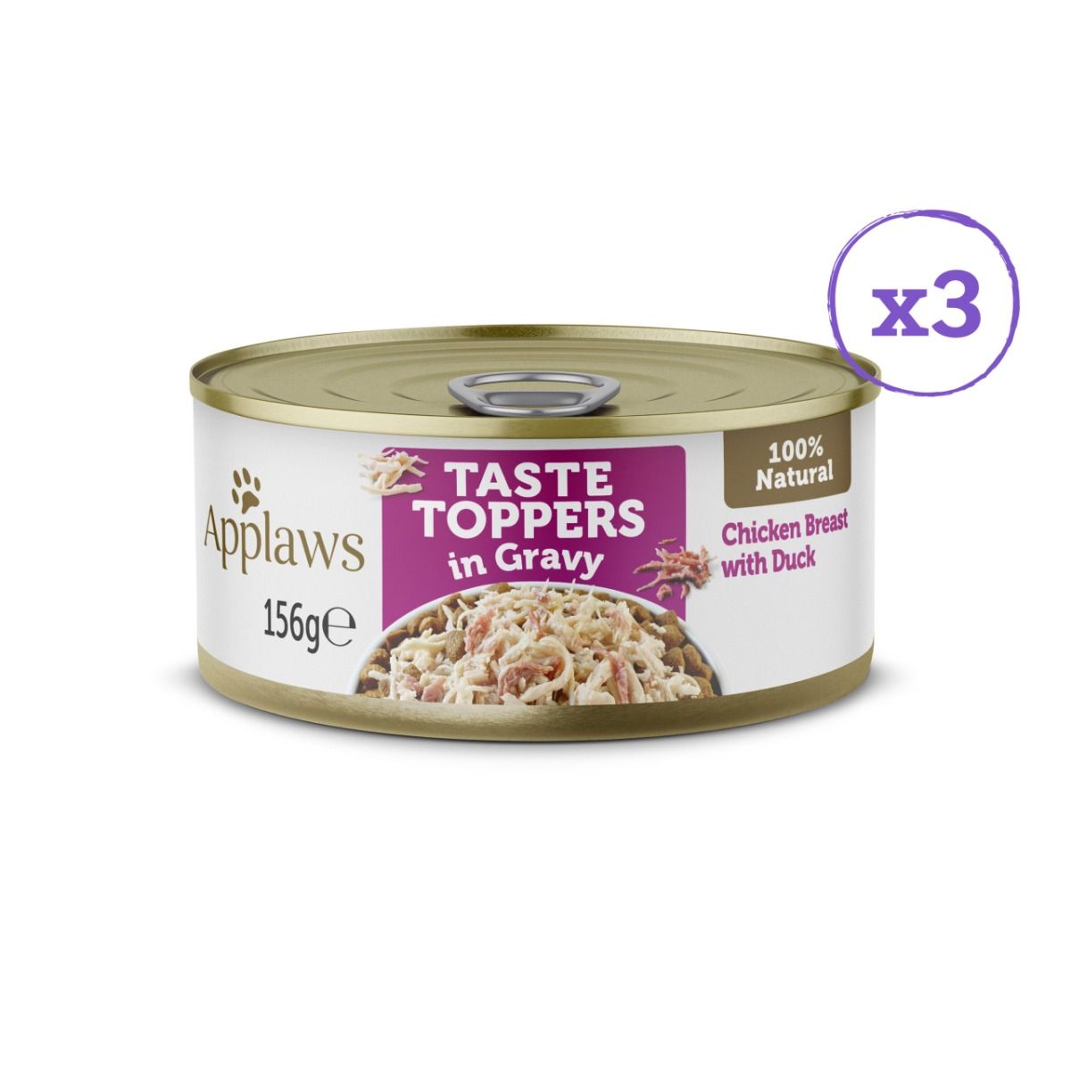 Applaws Taste Toppers in Gravy Chicken Selection Wet Dog Food 8 x 156g Tins -