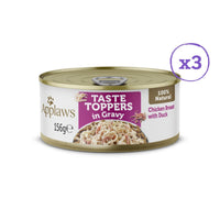 Applaws Taste Toppers in Gravy Chicken Selection Wet Dog Food 8 x 156g Tins -