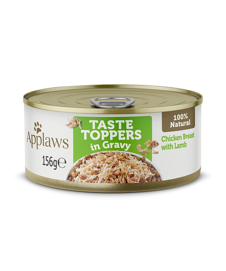 Applaws Taste Toppers in Gravy Chicken with Lamb Wet Dog Food 156g Tin - 156G