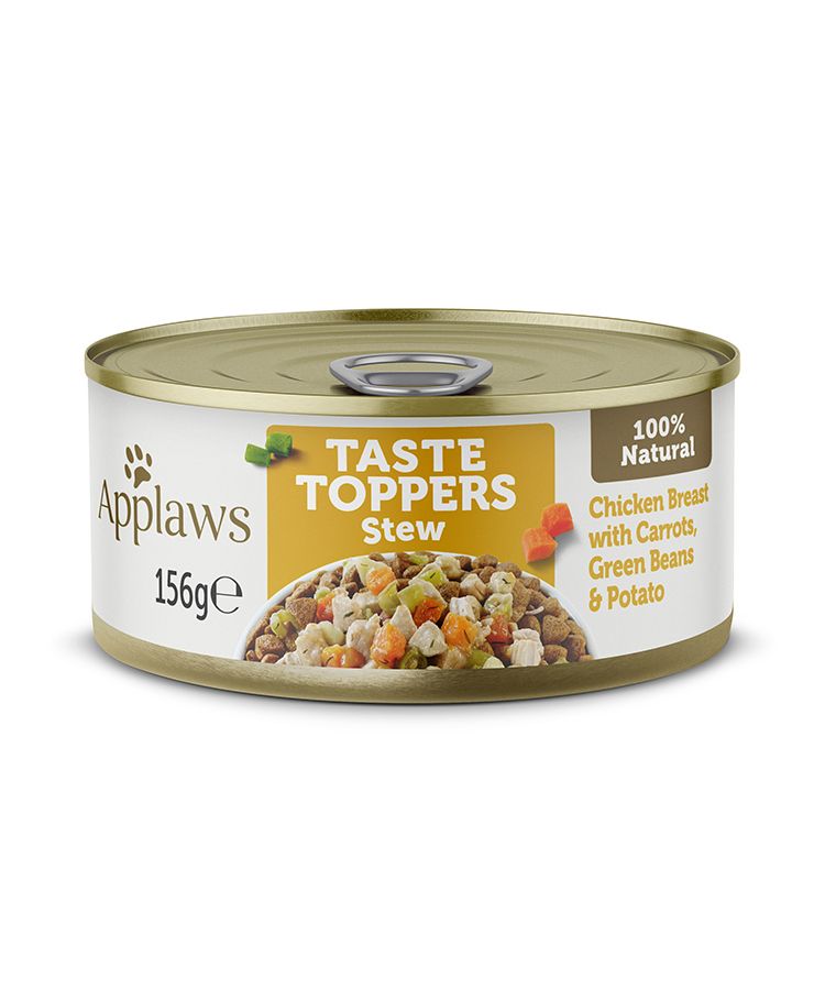 Applaws Taste Toppers Stew Chicken with Vegetables Wet Dog Food 156g Tin - 156G