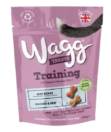 Wagg Training Chicken & Beef Mini Bones Oven Baked Dog Treats 125g - 125g
