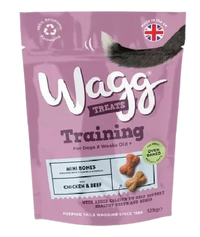 Wagg Training Chicken & Beef Mini Bones Oven Baked Dog Treats 125g - 125g