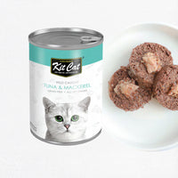 Thumbnail for Kit Cat Wild Caught Tuna with Mackerel Canned Cat Food 400g