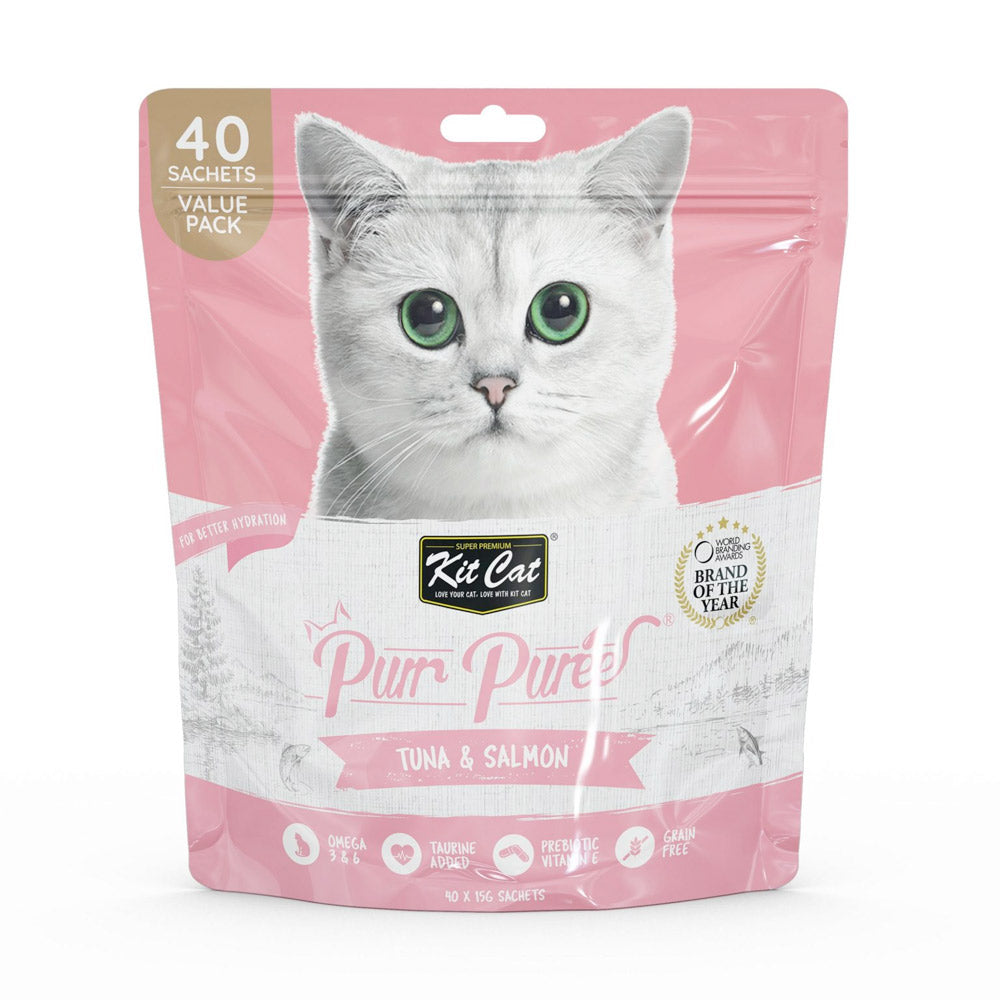 Kit Cat Purr Puree Tuna & Salmon (40 Sachets Value Pack)