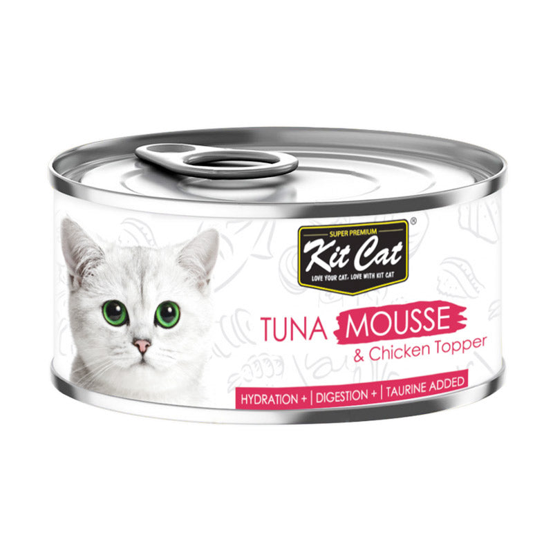 Kit Cat Tuna Mousse with Chicken Topper 80g (1 Box -24pcs)