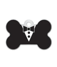 Thumbnail for ID Tag Bone Large Epoxy Tuxedo  - Large