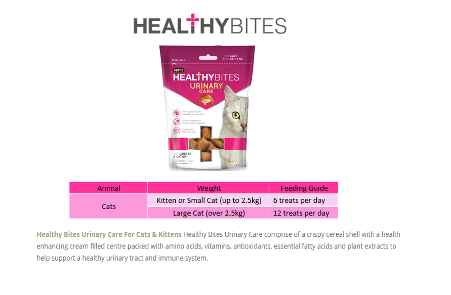 Healthy Bites Urinary Care Cat & Kitten Treats 65g - 65G