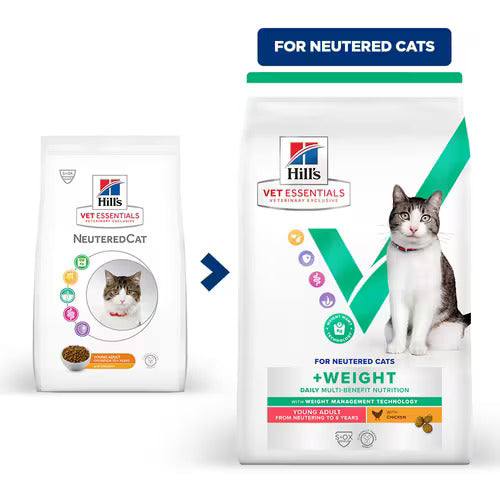 Hill’s Vet Essentials  Multi- Benefit+ Weight  Young Adult Cat food (3KG) (EXP: 7.25)