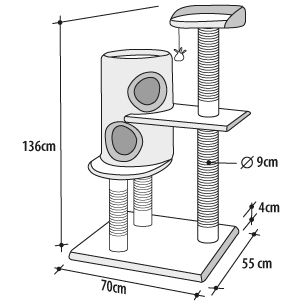 Flamingo Trivor Cat Scratching Post - OS