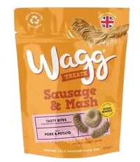 Wagg Sausage & Mash Pork & Potato Tasty Bites Oven Baked Dog Treats 125g - 125g