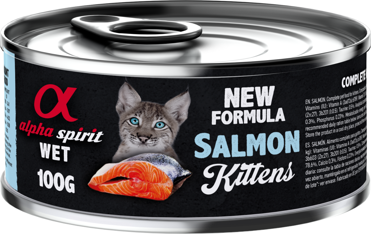 Wet Food for Kittens Salmon, 6 x 100 g cans