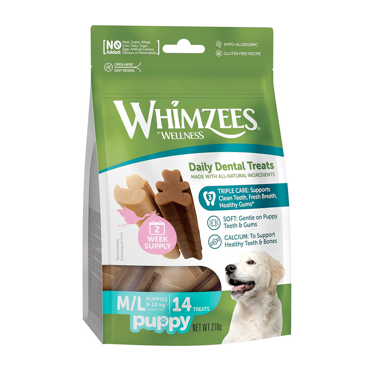 Whimzees Puppy Stix M/L (14 Pcs)