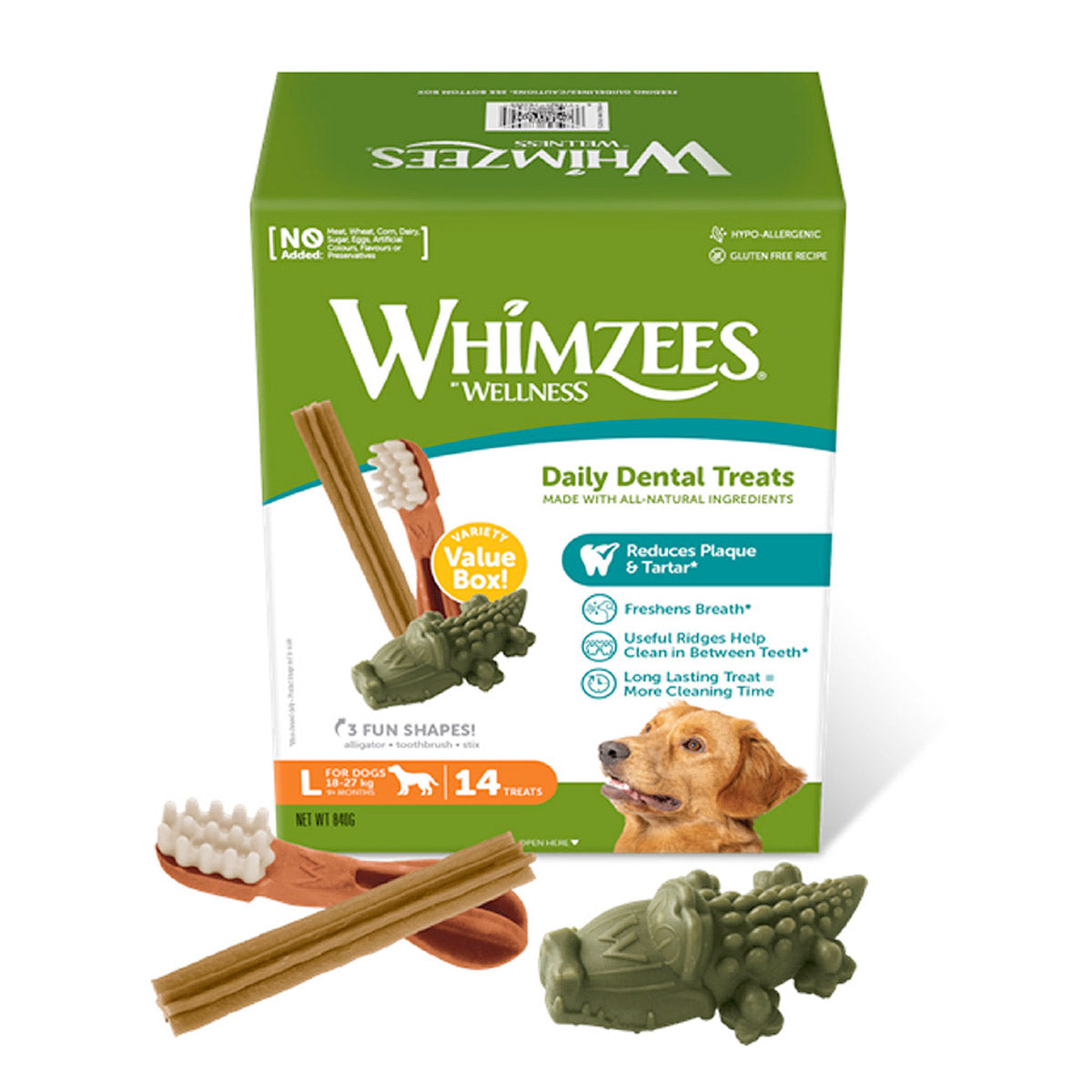 Whimzees Variety Value Box Large 14 pcs