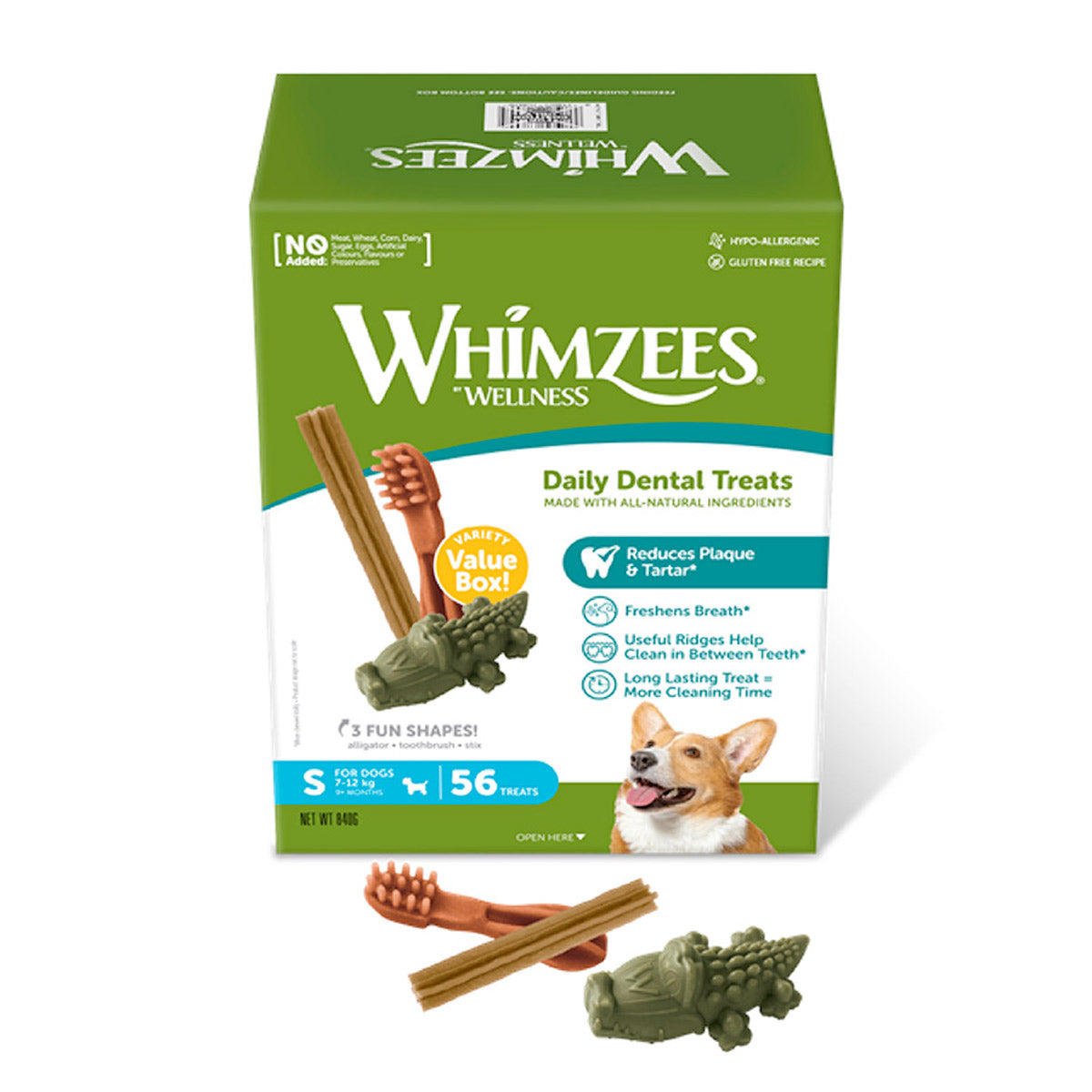 Whimzees Variety Value Box Small 56 pcs