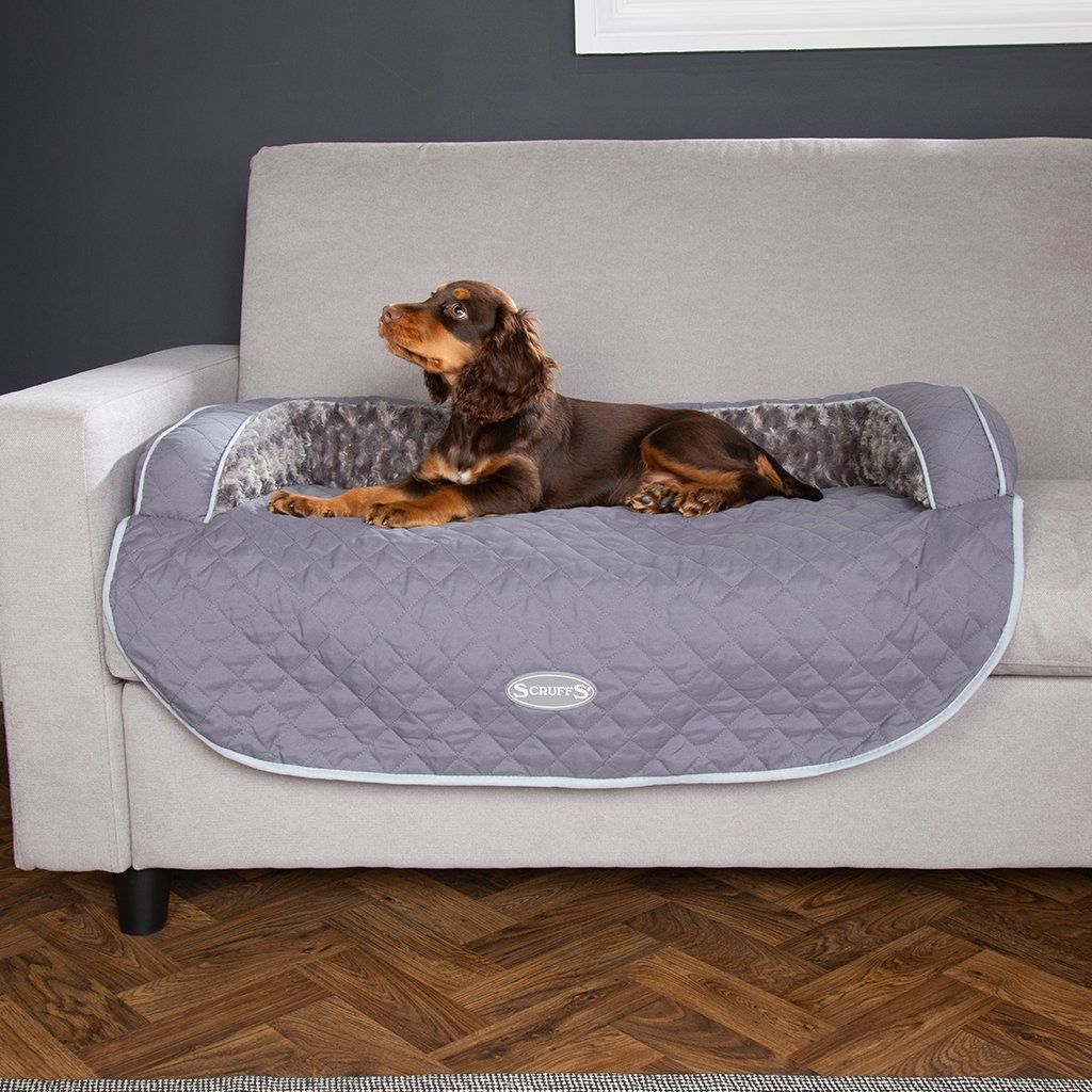 Scruffs Wilton Sofa Dog Bed - Grey Large