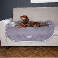 Thumbnail for Scruffs Wilton Sofa Dog Bed - Grey Large