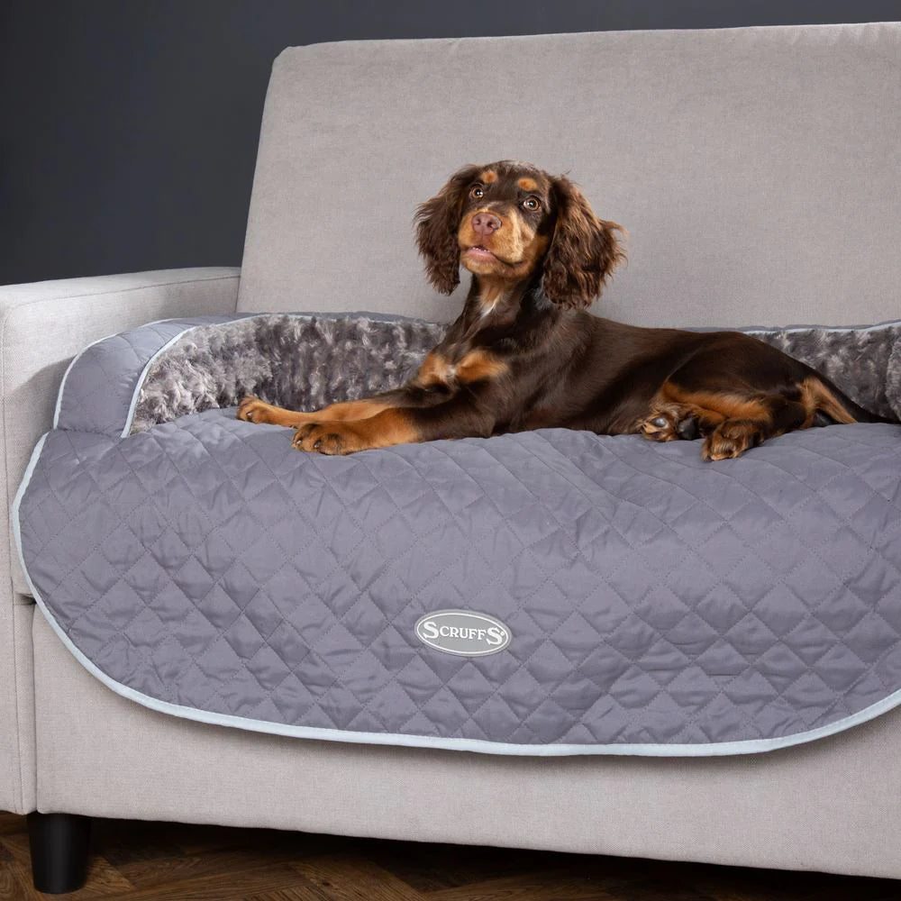 Scruffs Wilton Sofa Dog Bed - Grey Large