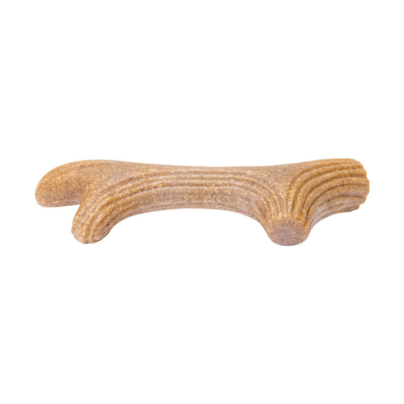 Dog Chew Wooden Antler with Natural Wood and Synthetic Material - XS