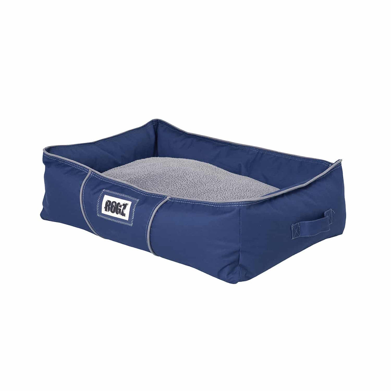 Rogz Lekka Cushioned Dog Bed - NAVY/GREY Medium