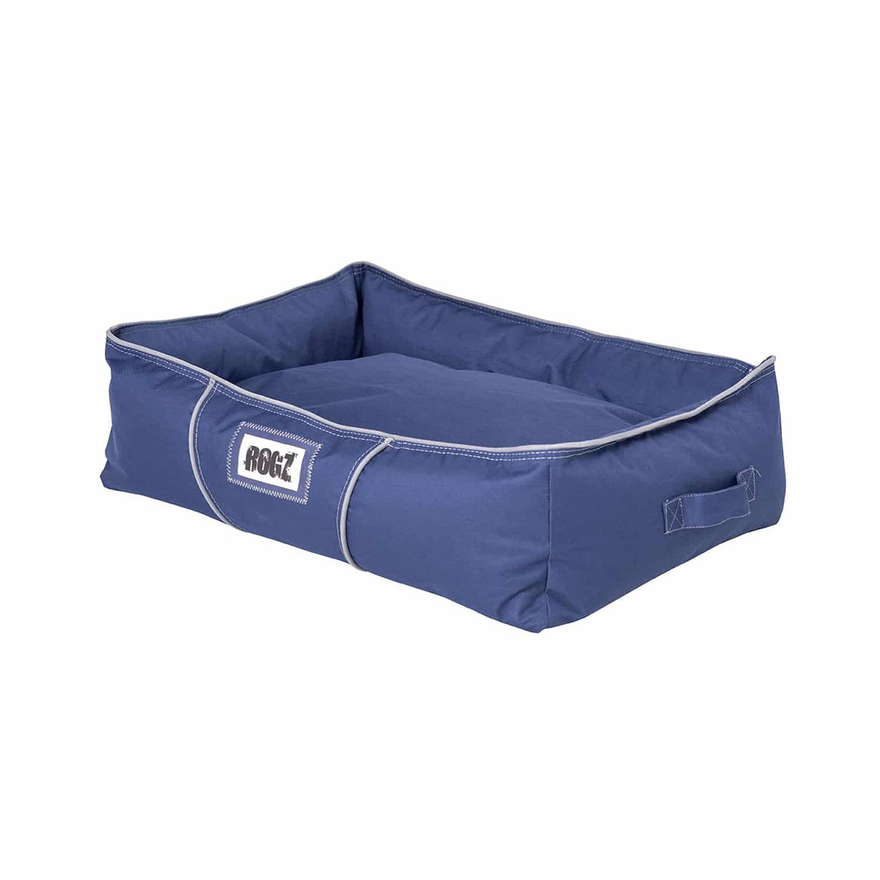 Rogz Lekka Cushioned Dog Bed - NAVY/GREY Medium