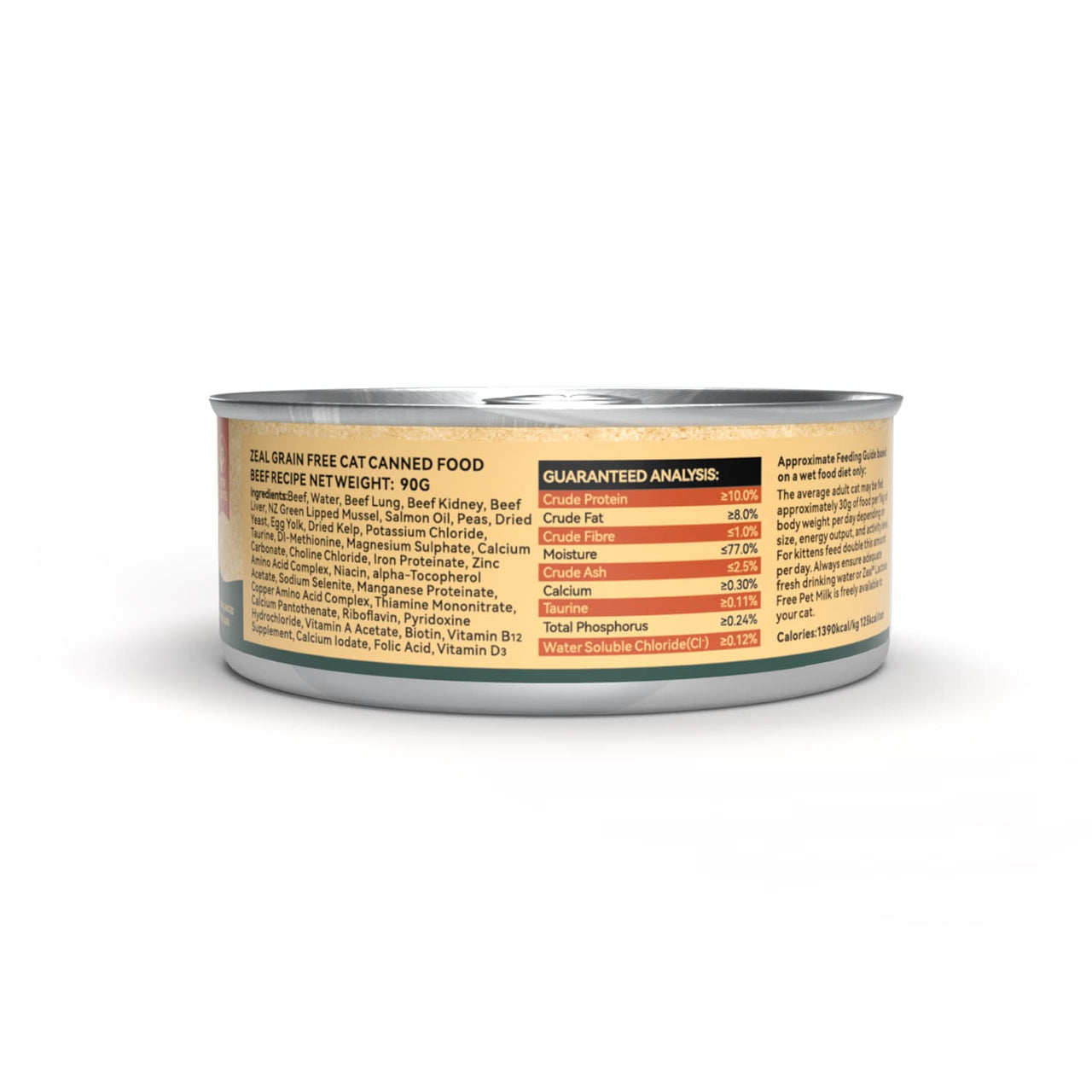 Zeal Grain Free Canned Cat Food 90g – (Beef Recipe)