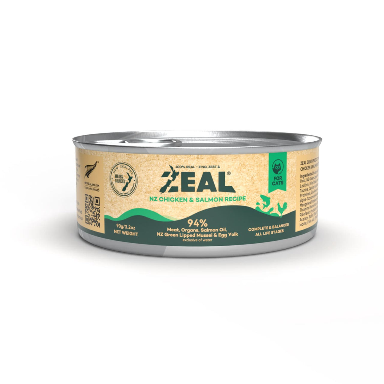 Zeal Grain Free Canned Cat Food 90g – (Chicken & Salmon)